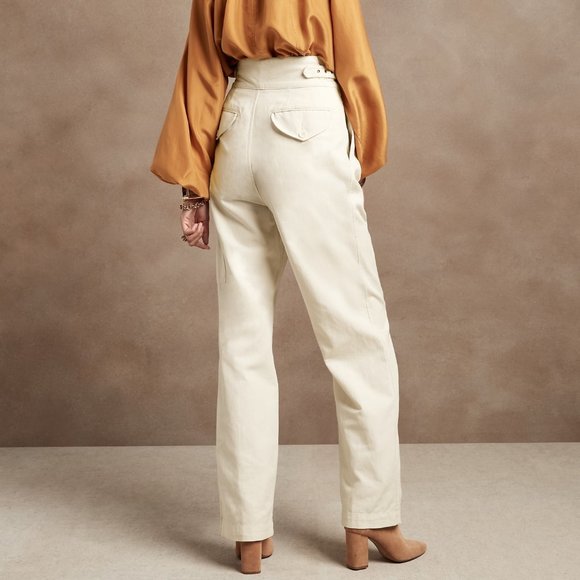 Banana Republic Heritage Explorer Linen Cotton Wide Leg Pant - Picture 3 of 9